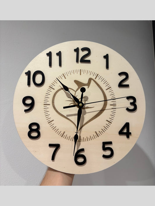 Horloge personnalisé en chat