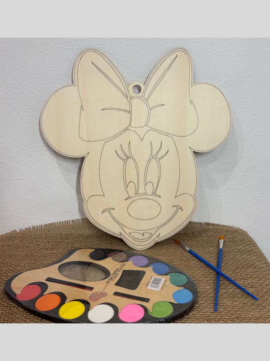Minnie en bois a dessiner pour enfants