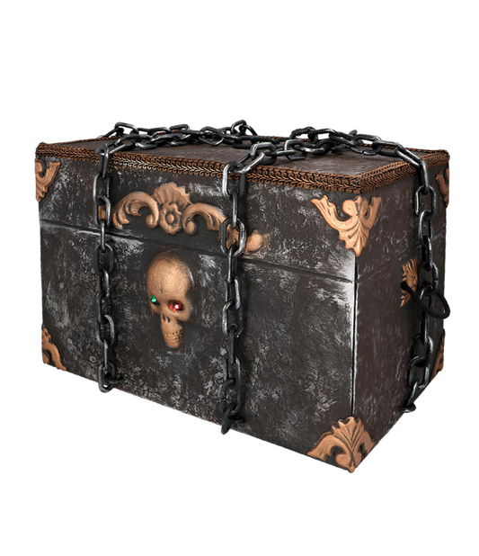 Décoration animée sonore et lumineuse Coffre de Pirate Horreur
