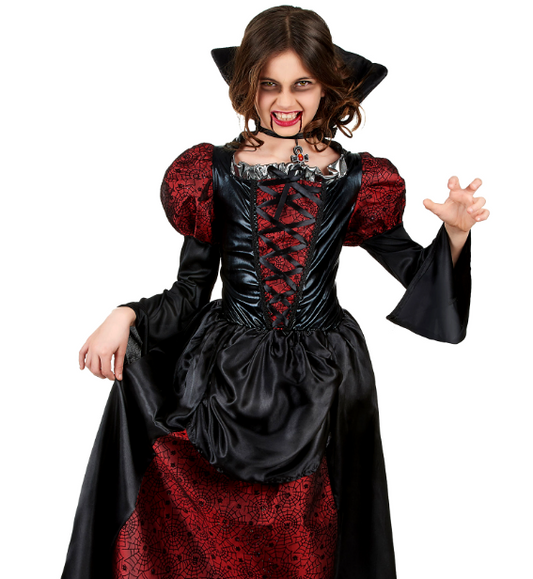 Déguisement vampire manches bouffantes fille