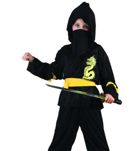 Déguisement ninja ceinture jaune garçon