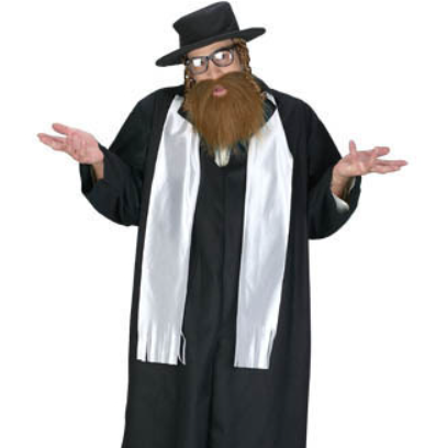 Déguisement rabbin avec barbe homme