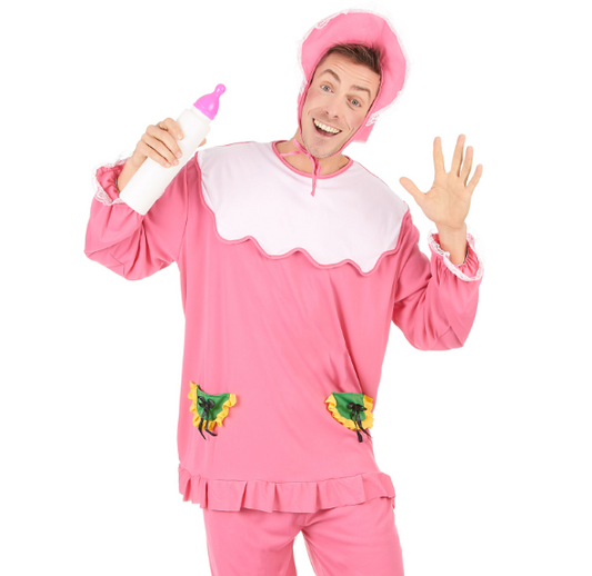 Déguisement bébé rose homme