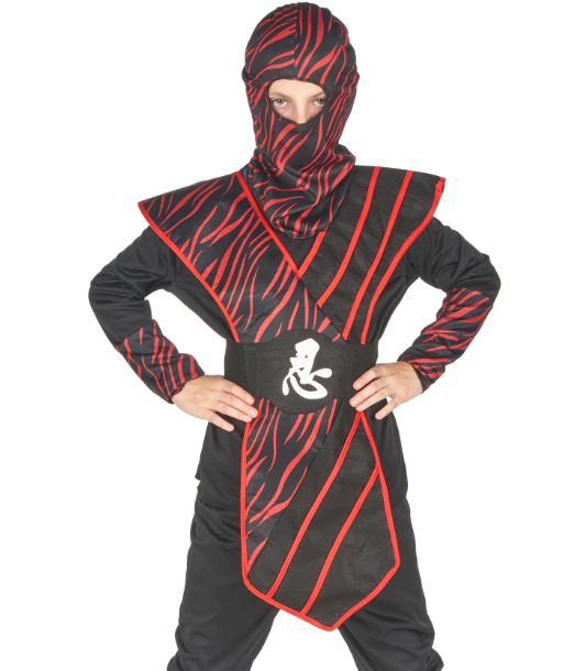 Déguisement ninja fauve rouge garçon