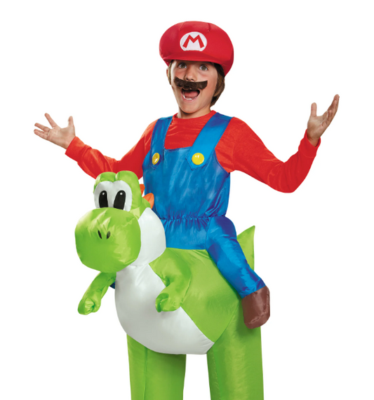 Déguisement gonflable Mario sur Yoshi Nintendo® enfants