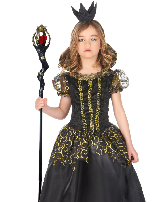 Déguisement méchante reine noire fille