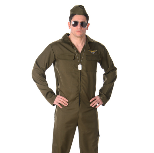 Déguisement pilote de chasse complet homme