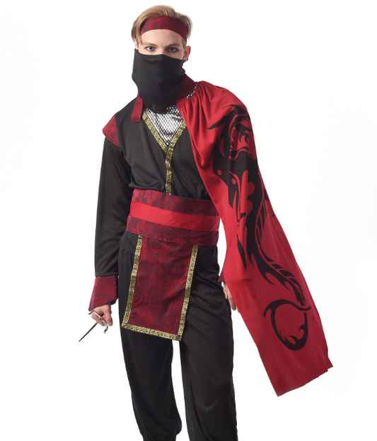 Déguisement ninja dragon rouge homme