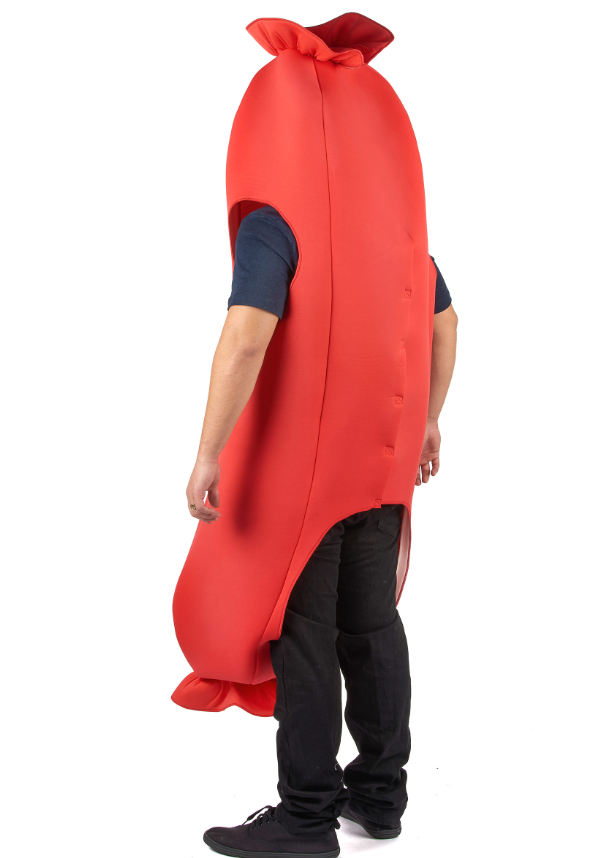 Déguisement saucisse rouge adulte