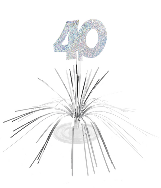 Centre de table 40 ans argent