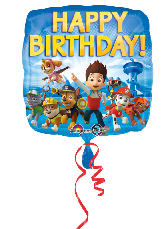 Ballon aluminium Happy Birthday Pat'Patrouille™ 43 cm