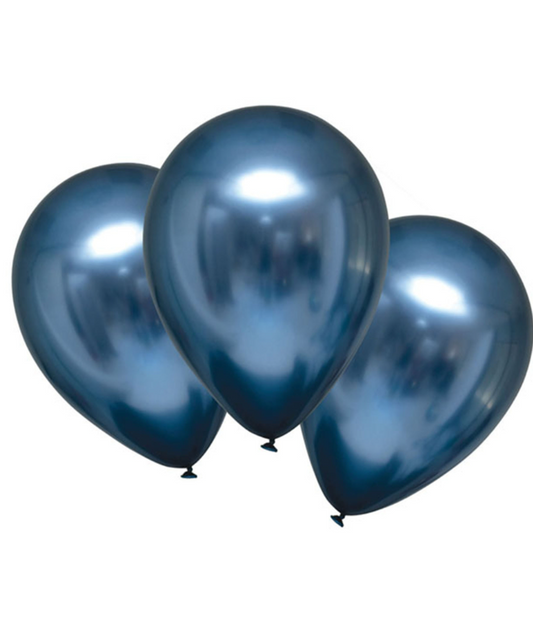 Ballons en latex bleu marine satinés 28 cm