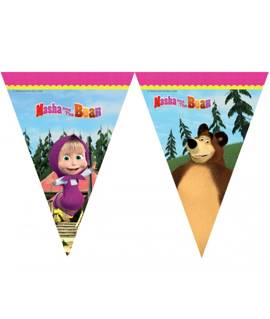 Guirlande fanions Masha et Michka™ 230 cm