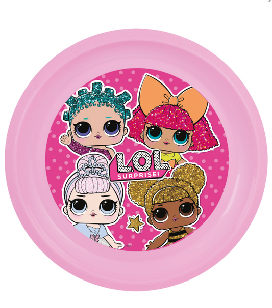 Assiette plate en plastique LOL™ 21 cm