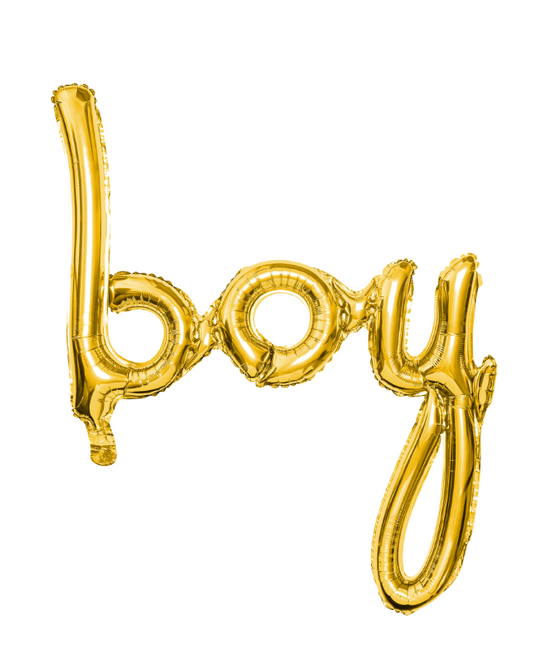 Ballon aluminium boy doré 63,5 x 74 cm