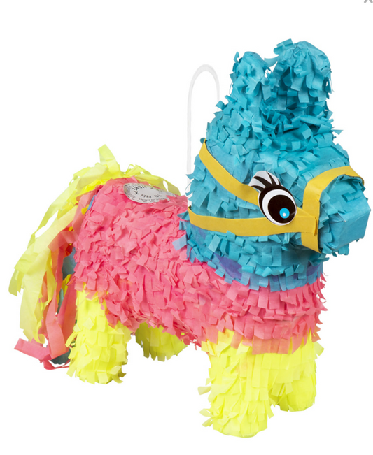 Mini piñata âne multicolore 20 x 18 cm