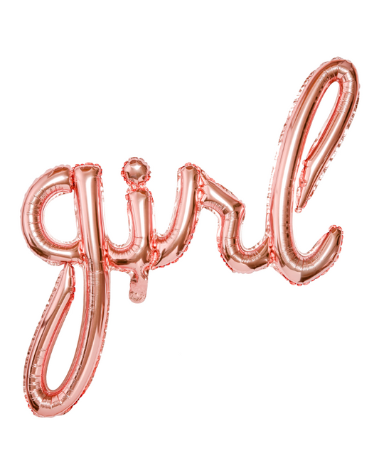 Ballon aluminium girl rose gold 77 x 70 cm