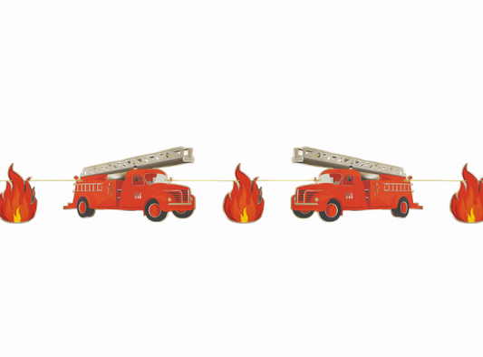 Guirlande en carton Pompier 3 m