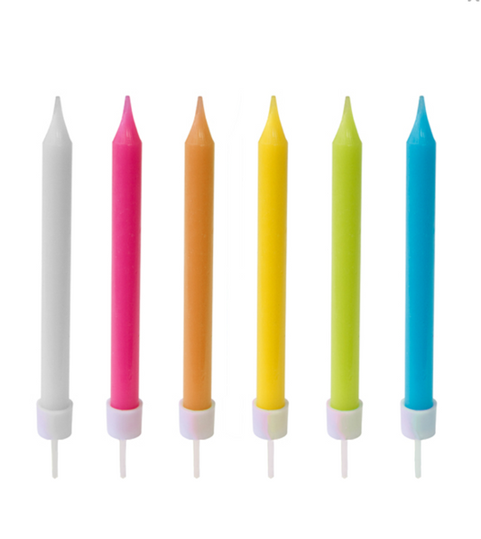 Bougies colorées 8 cm