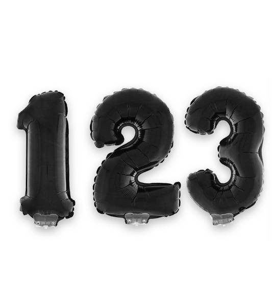 Ballon aluminium chiffre noir 40 cm