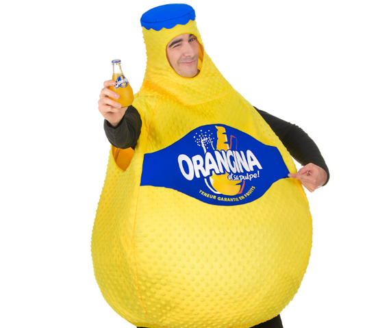 Déguisement Bouteille d'Orangina™ adulte