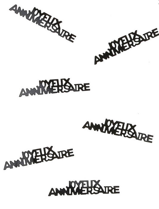 Confettis Joyeux anniversaire noir