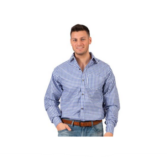 Chemise à carreau luxe blue/blanc