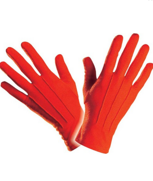 Gants courts rouges adulte