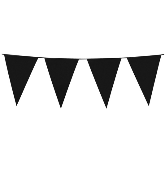 Guirlande à fanions noirs 10m