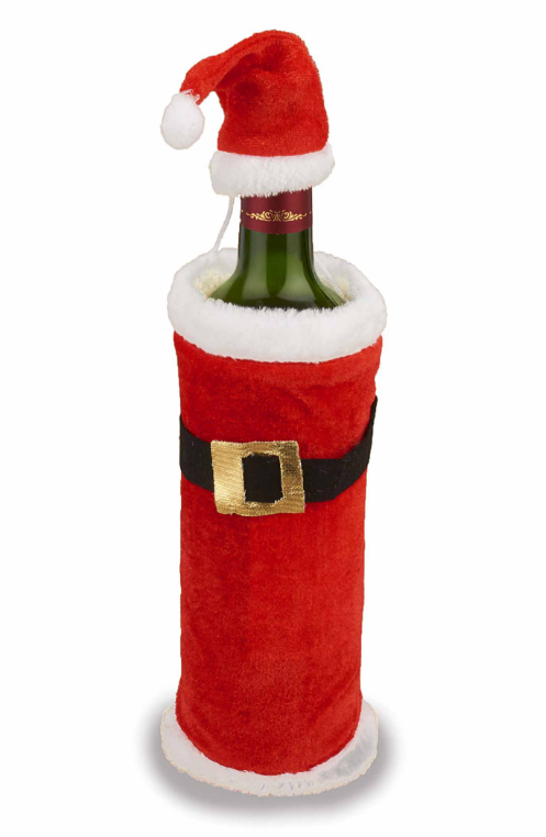 Manteau et bonnet de Noël pour bouteille