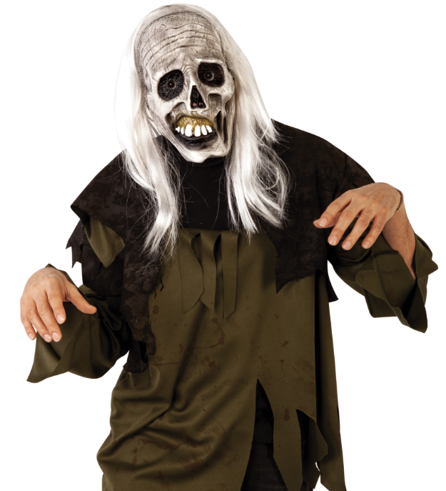 Masque et perruque zombie adulte