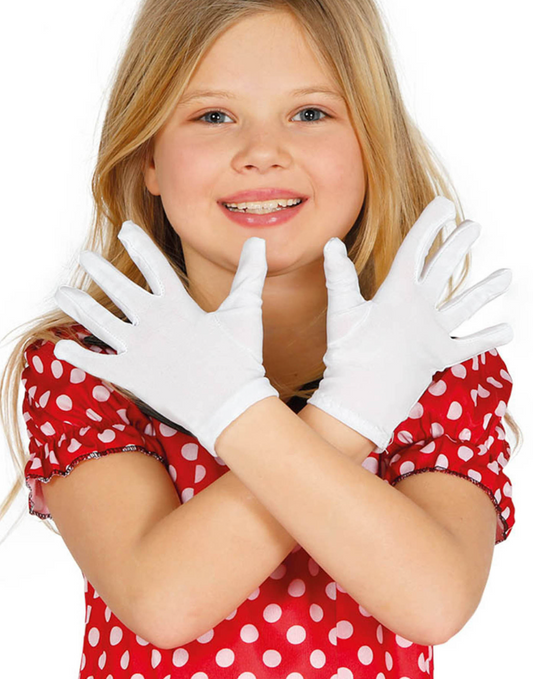 Gants courts blancs enfant