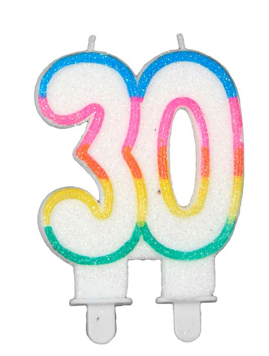Bougie d'anniversaire chiffre 30