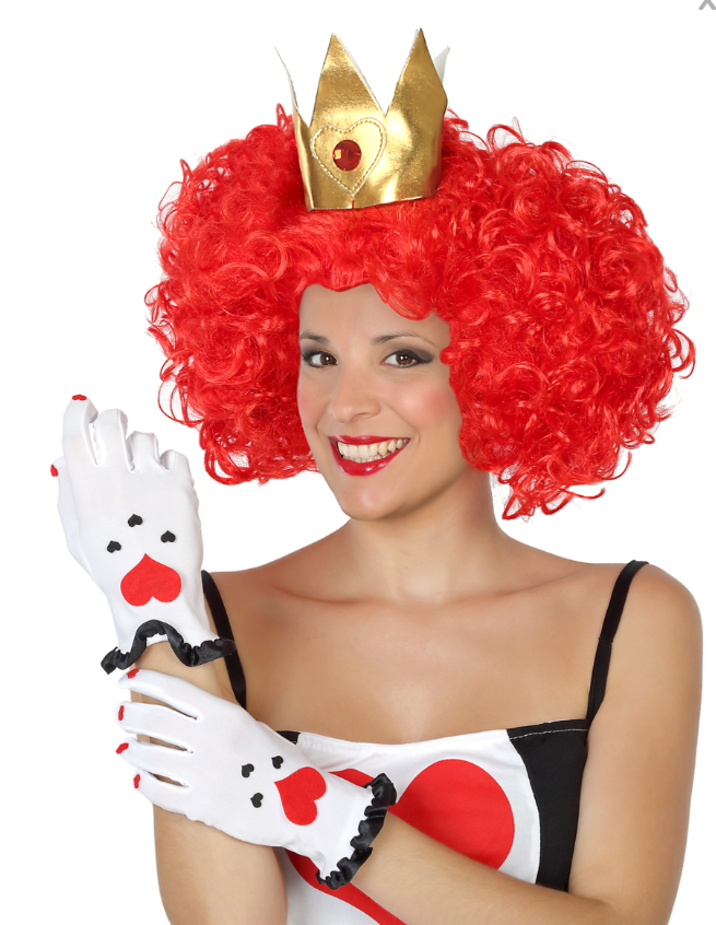 Gants carte coeur rouge adulte