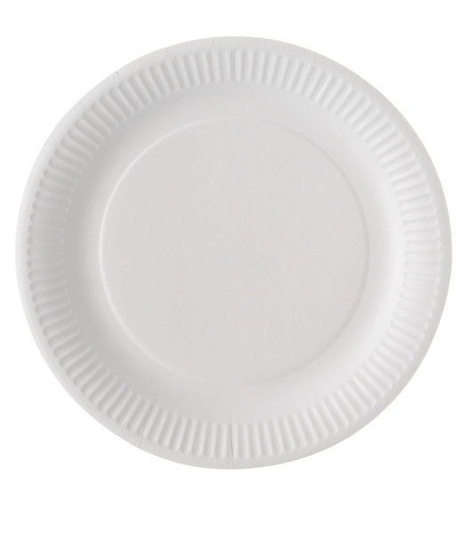 Assiettes en carton blanc 23 cm par 100