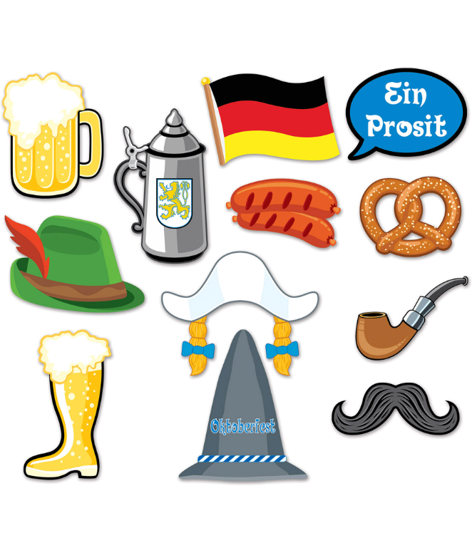 Kit photobooth Fête de la bière 12 accessoires