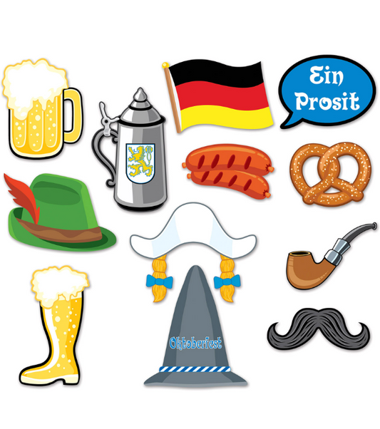 Kit photobooth Fête de la bière 12 accessoires