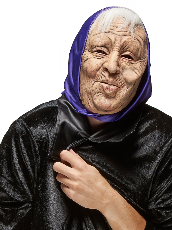 Masque latex vieille dame adulte