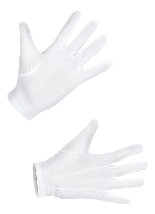 Gants courts blancs adulte