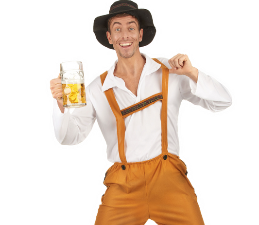 Déguisement bavarois jaune homme