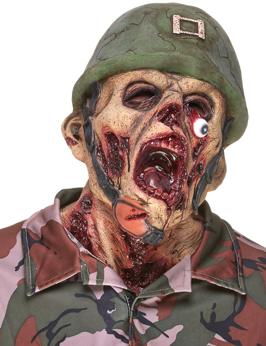 Masque latex soldat zombie adulte