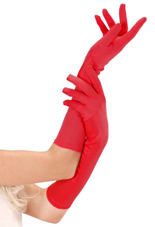 Gants longs rouges femme