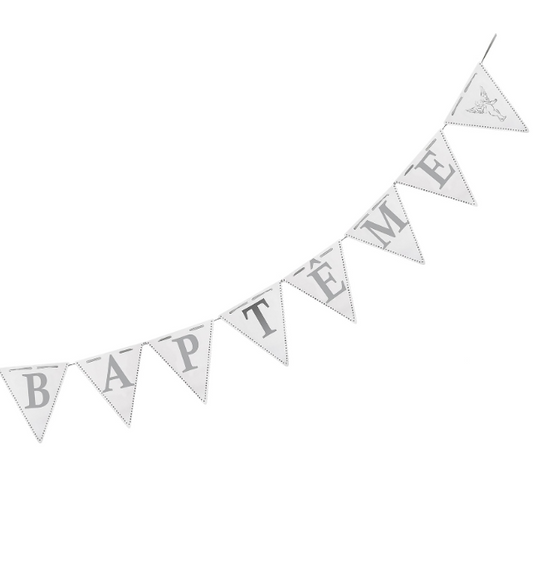 Guirlande fanions Baptême 6 mètres