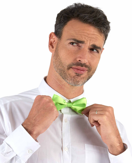 Noeud papillon vert fluo adulte