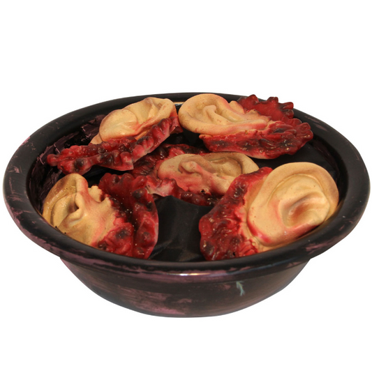 Décoration récipient avec oreilles arrachées Halloween