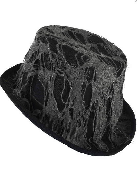 Chapeau haut de forme noir toile d'araignée adulte