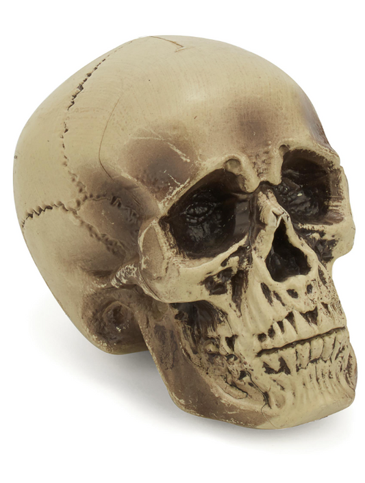 Décoration crâne plastique 18 cm