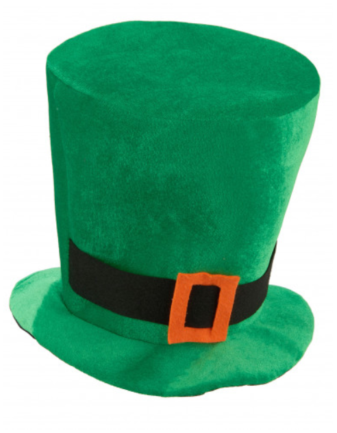 Chapeau velours vert Saint Patrick
