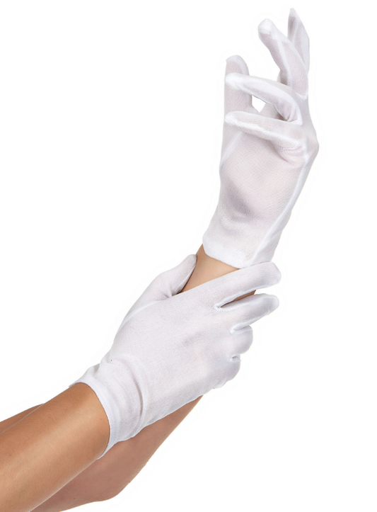 Gants courts blancs classiques adulte