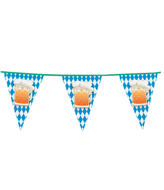 Guirlande à fanions fête de la bière 6 m